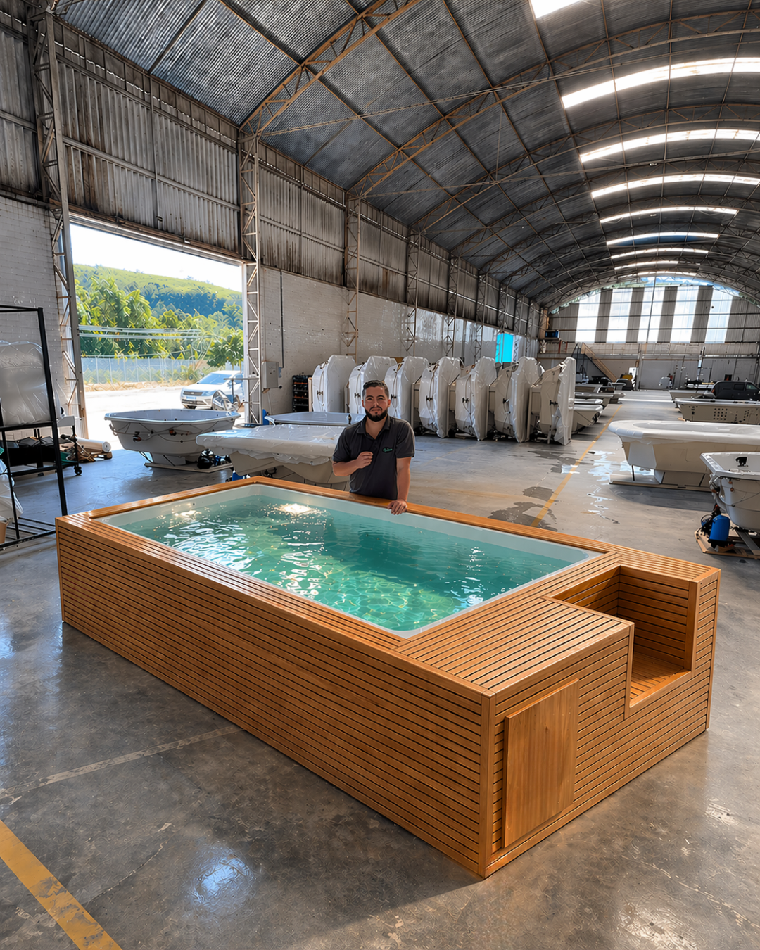 Nature Pool — self-standing pool with slatted deck